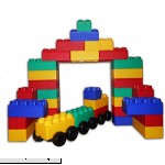 Kids Adventure Jumbo Blocks with Wheels Train Set 60-Piece  B00DYRKR40